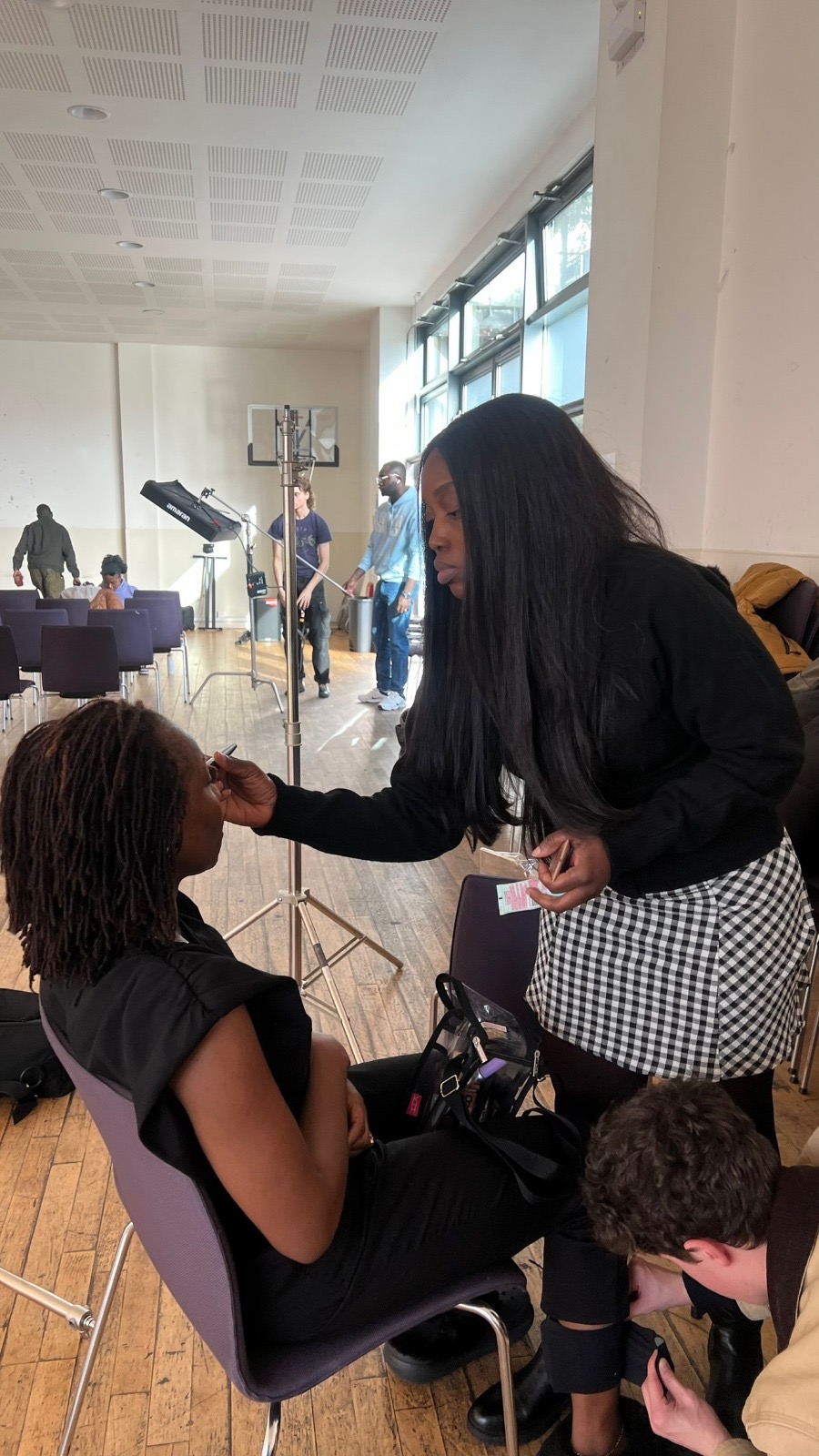 Black Skin Makeup Design — Camera Ready Base (Continuity & On Set Touch Ups)